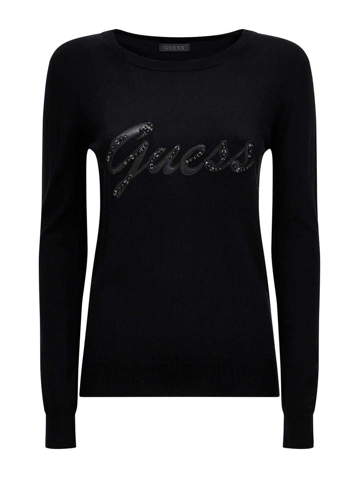 Image of GUESS W2BR51 JBLK LILIANE RN LS SWEATE 