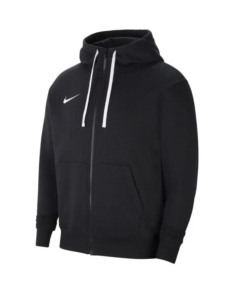 Image of NIKE CW6887 010 NIKE FELPA FULL-ZIP PARK 20 - OBSIDIAN/WHITE 