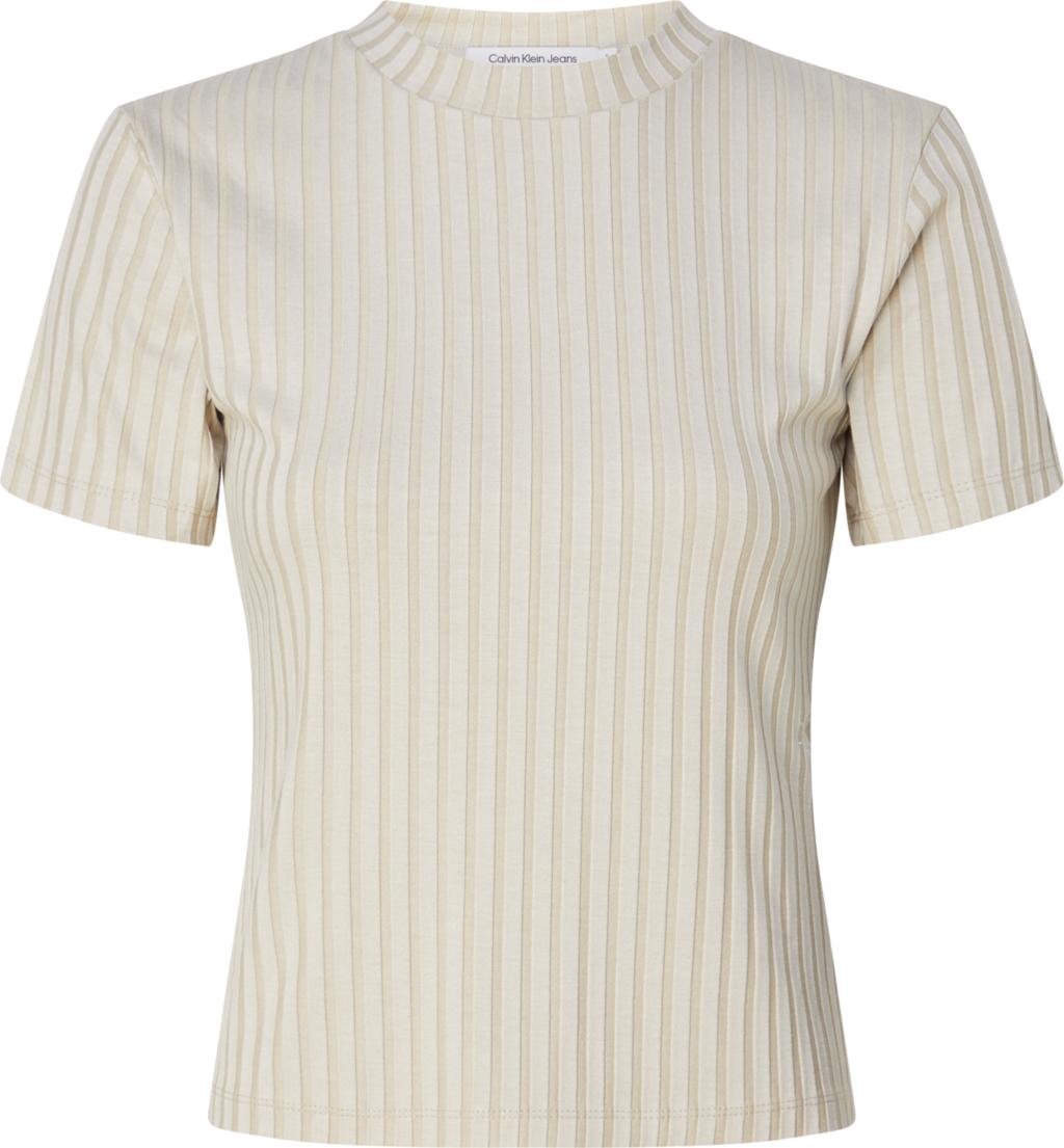 Image of CALVIN KLEIN J20J220774 ACI RIB SHORT SLEEVE TEE, BEH 