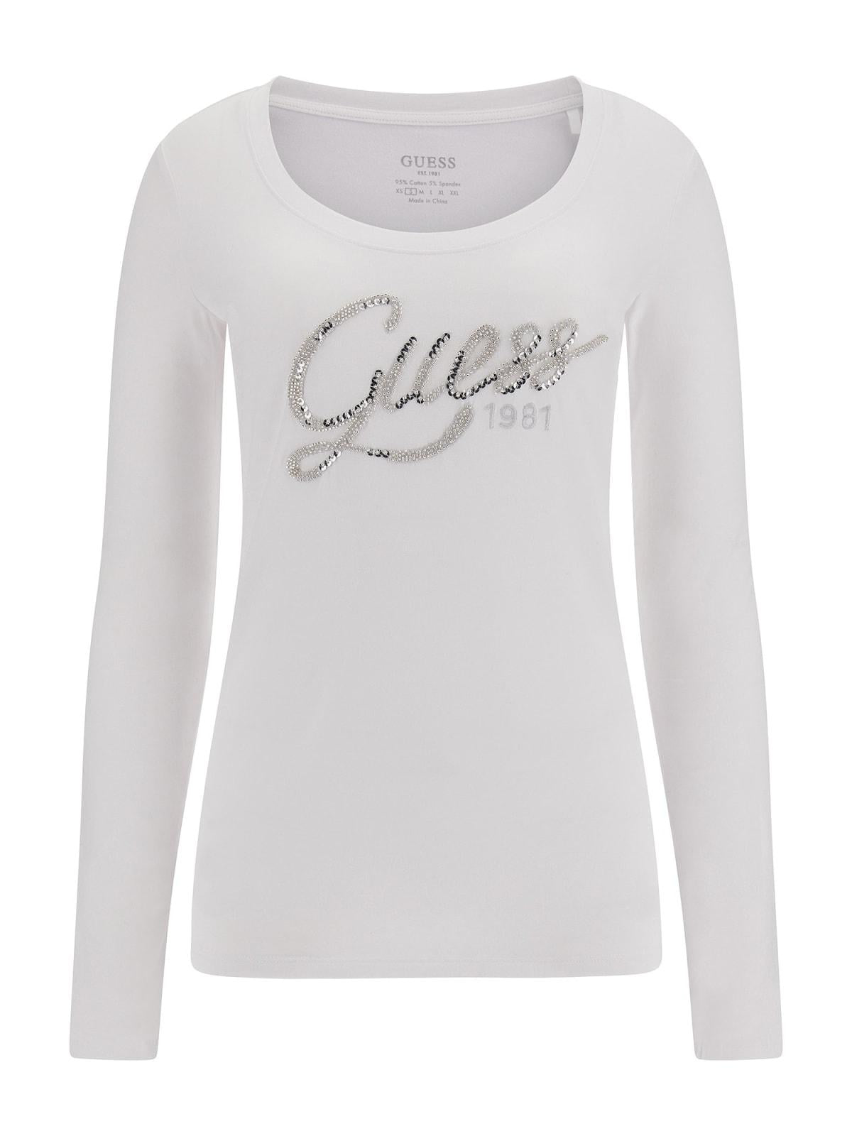 Image of GUESS W2YI49 G011 LS CN BRYANNA TEE 