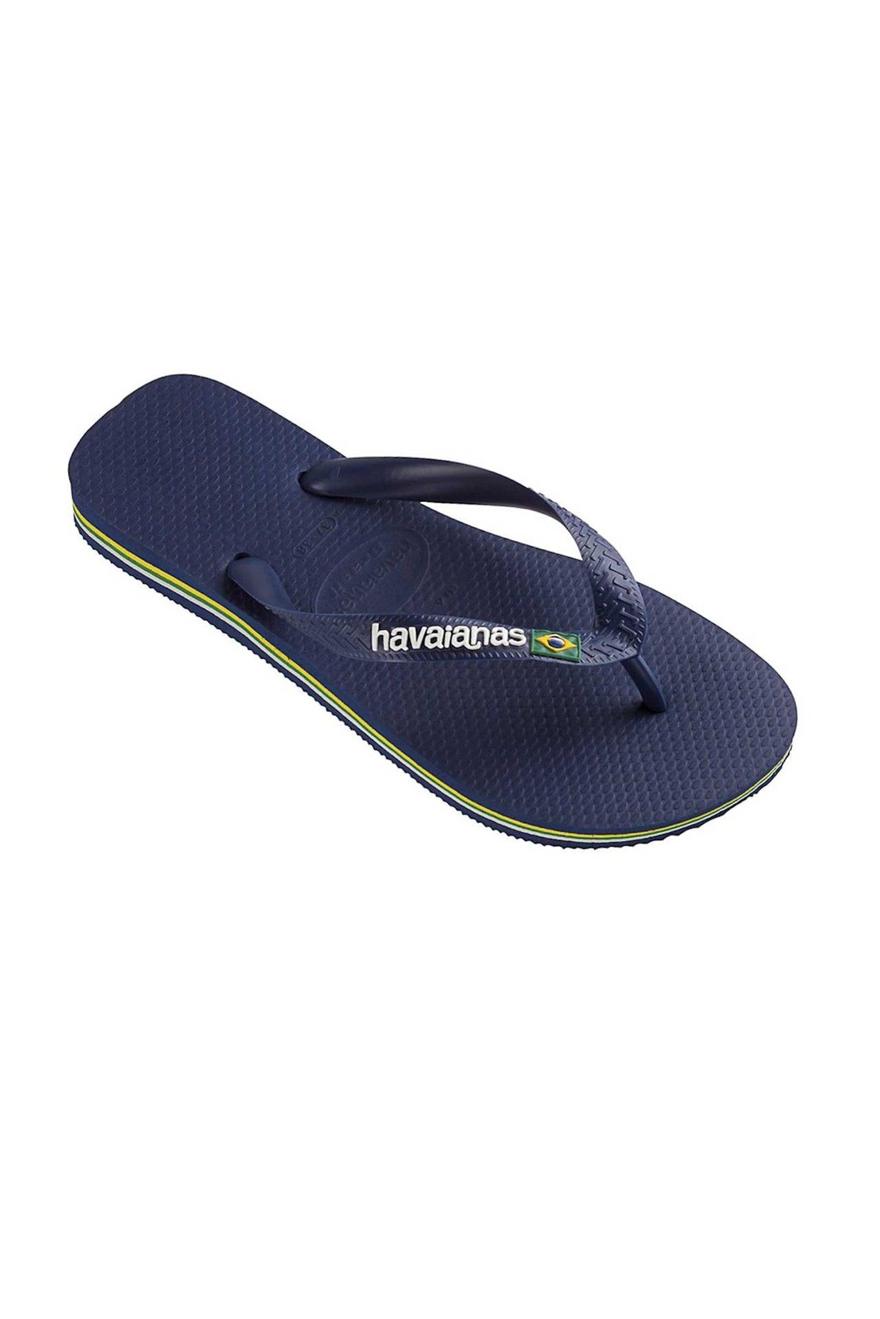Image of HAVAIANAS 4110850 0555 HAV. BRASIL LOGO GREEN OLIVE/GREEN OLIVE 456 