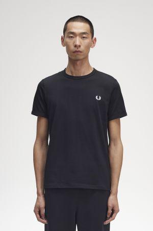 Image of FRED PERRY M3519 102 FP RINGER T-SHIRT 