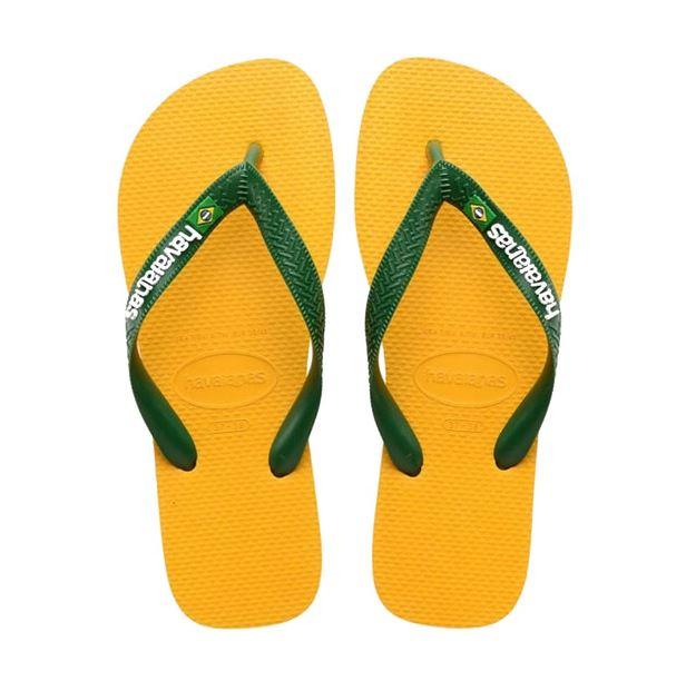 Image of HAVAIANAS 4110850 1740 HAV. BRASIL LOGO GREEN OLIVE/GREEN OLIVE 456 
