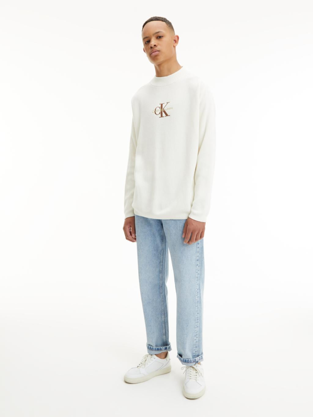 Image of CALVIN KLEIN J30J322460 YBI MONOLOGO SWEATER, YBI 