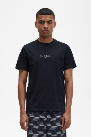 Image of FRED PERRY M4580 102 FP EMBROIDERED T-SHIRT 