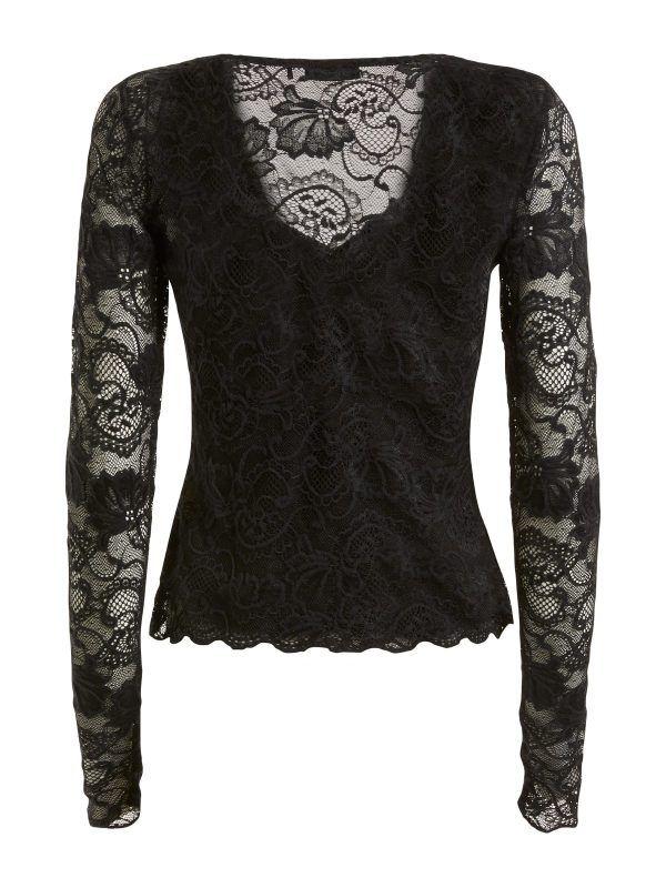 GUESS W2BP31 JBLK LS GEMMA TOP 